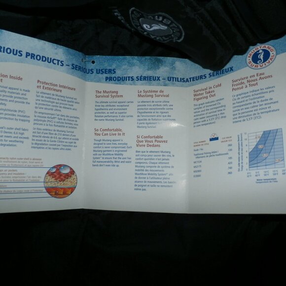 Mustang Survival Integrity Flotation Bib Pant MP4222 X-Large Black New w/ Tags - Picture 14 of 16